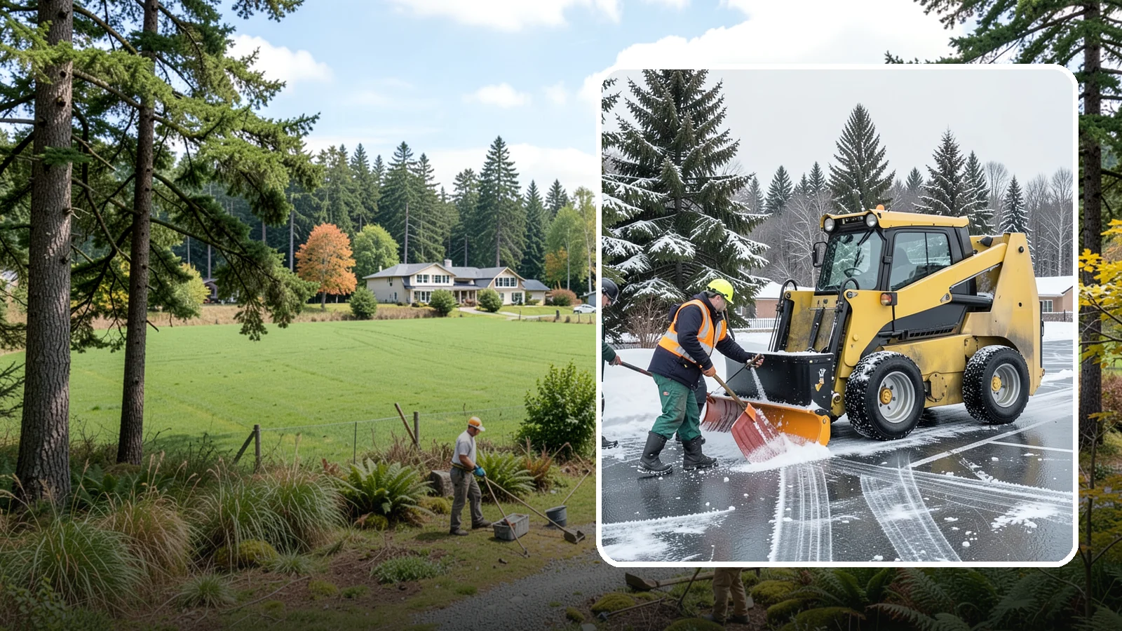 Office Parking Lot Snow Removal in Lyman, Skagit County, WA - Keep your office lot open and safe for arriving employees and clients when a rare Western Washington snowfall or ice event hits.