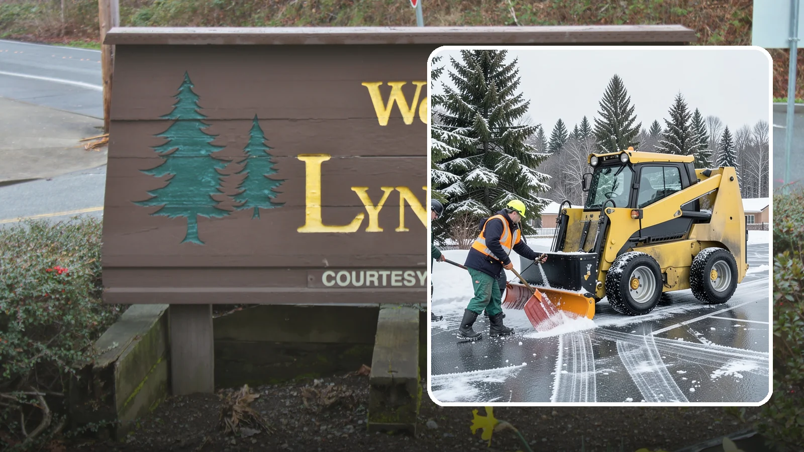 Office Parking Lot Snow Removal in Lynnwood, Snohomish County, WA - Keep your office lot open and safe for arriving employees and clients when a rare Western Washington snowfall or ice event hits.