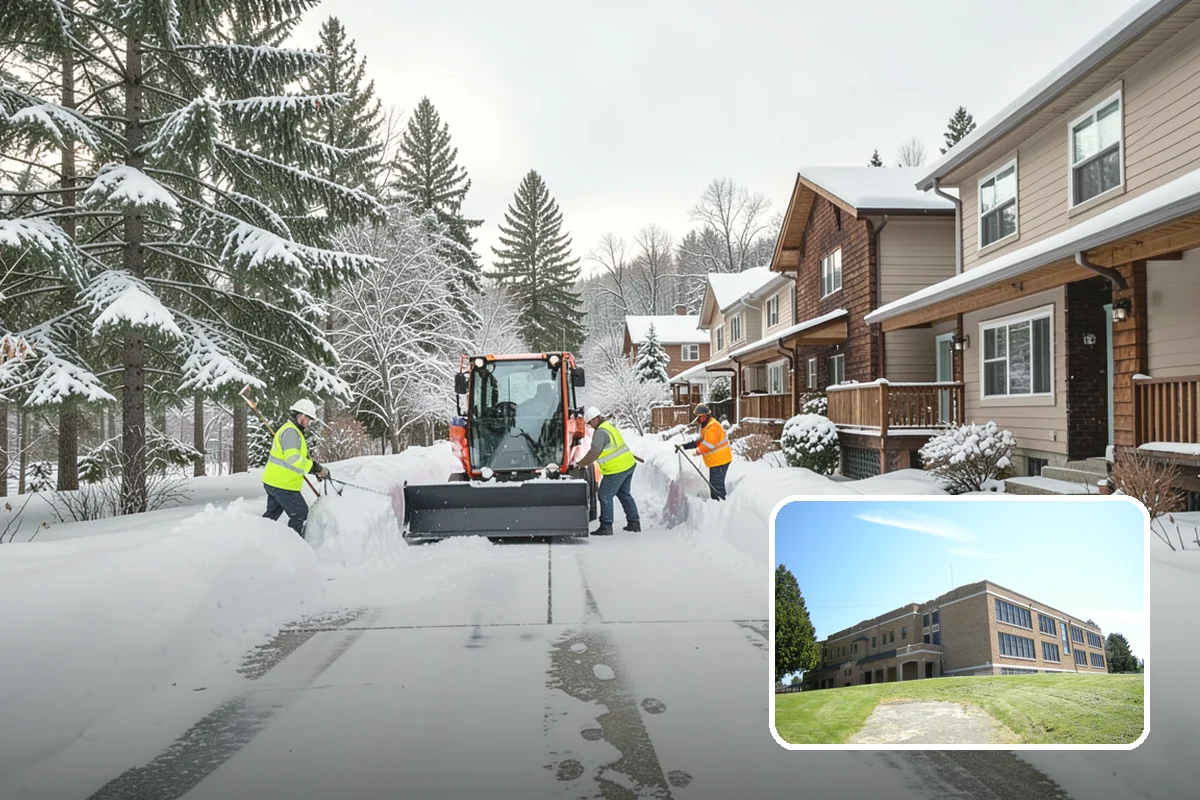 Office Parking Lot Snow Removal in Maple Valley, King County, WA - Early-morning clearing timed to beat the commute