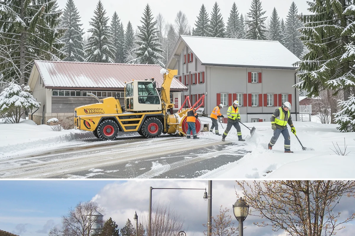 Office Parking Lot Snow Removal in Marysville, Snohomish County, WA - Office lots need the most attention during December and January cold snaps when overnight temperatures dip below freezing after...
