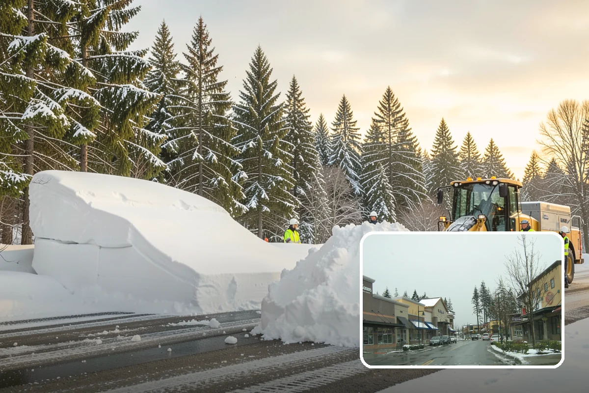 Office Parking Lot Snow Removal in Mill Creek, Snohomish County, WA - Early-morning clearing timed to beat the commute