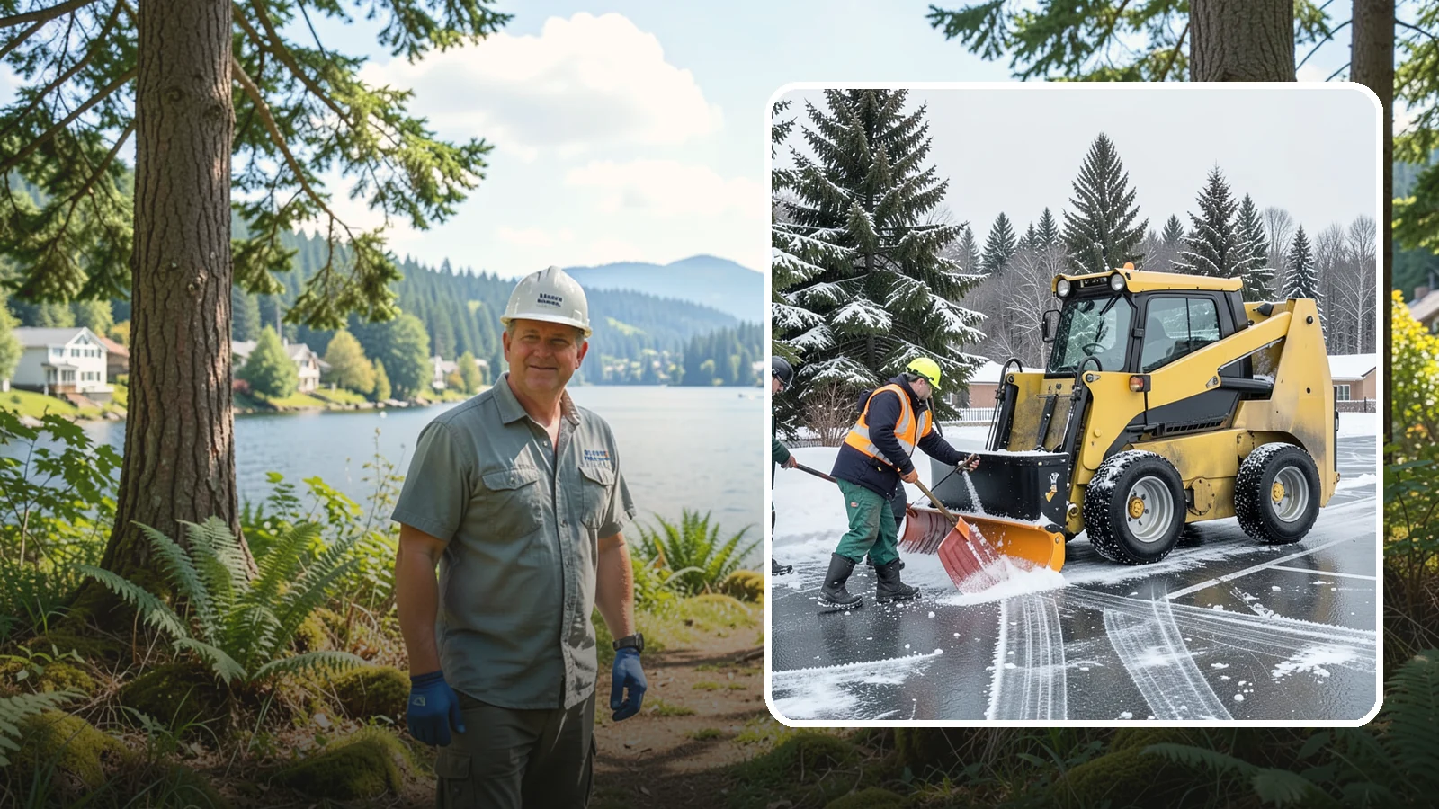 Office Parking Lot Snow Removal in Milton, King County, WA - Keep your office lot open and safe for arriving employees and clients when a rare Western Washington snowfall or ice event hits.