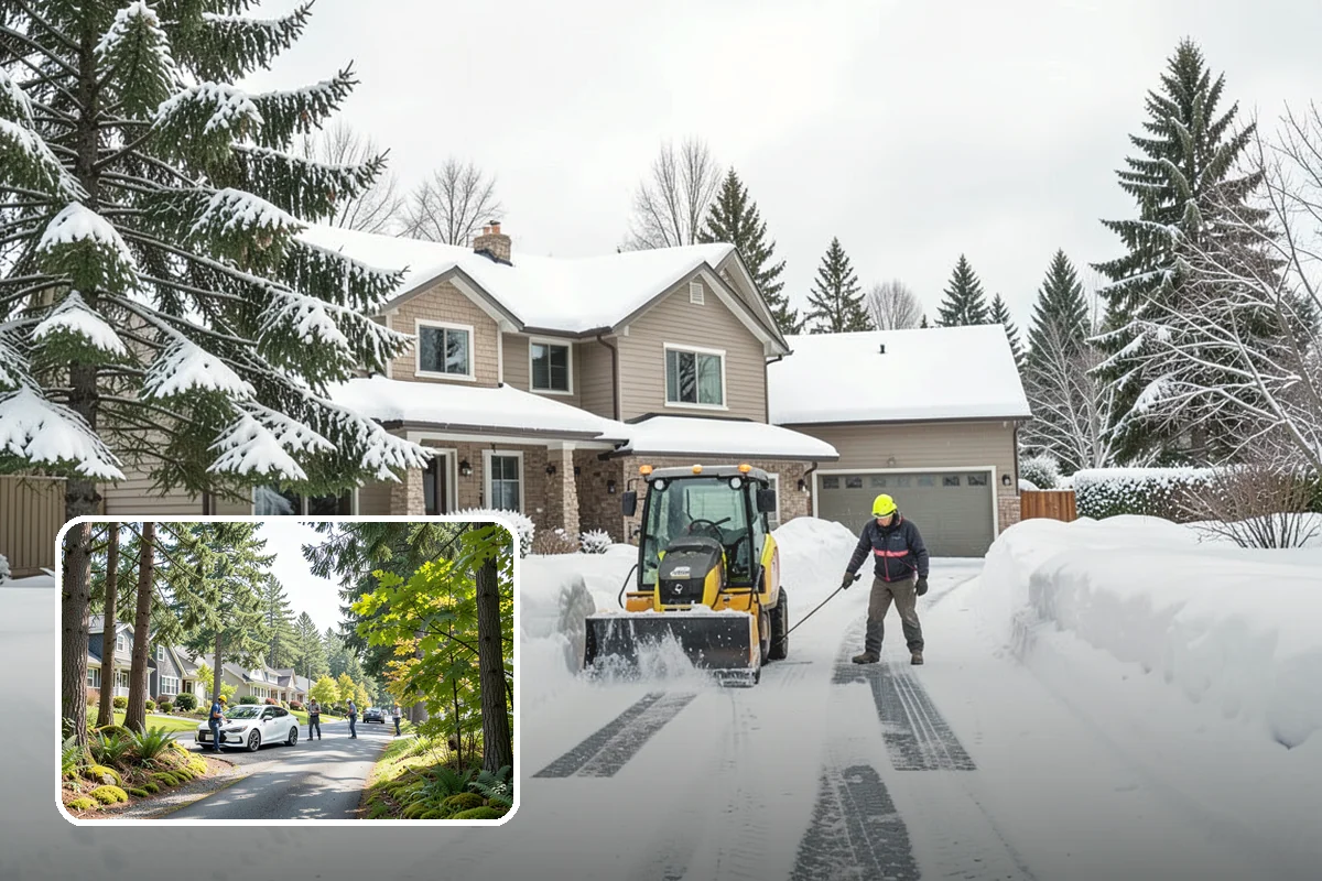 Office Parking Lot Snow Removal in Normandy Park, King County, WA - Early-morning clearing timed to beat the commute