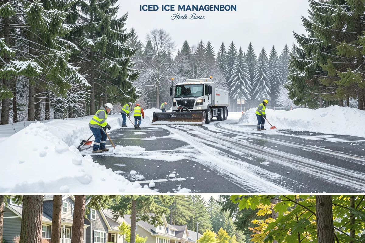 Office Parking Lot Snow Removal in Normandy Park, King County, WA - Office lots need the most attention during December and January cold snaps when overnight temperatures dip below freezing after...