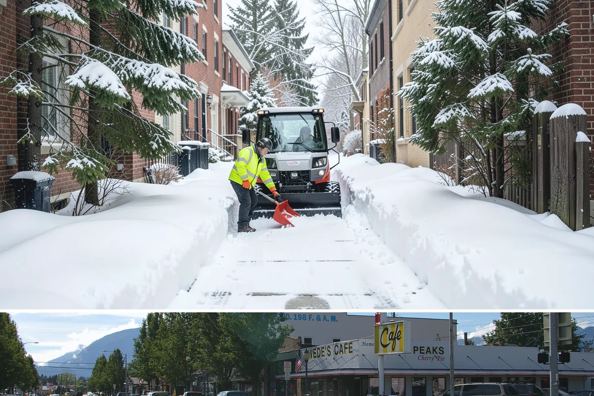 Office Parking Lot Snow Removal in North Bend, King County, WA - Office lots need the most attention during December and January cold snaps when overnight temperatures dip below freezing after...