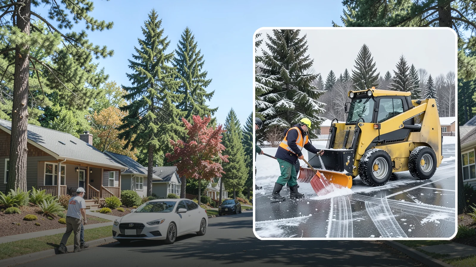 Office Parking Lot Snow Removal in Orting, Pierce County, WA - Keep your office lot open and safe for arriving employees and clients when a rare Western Washington snowfall or ice event hits.