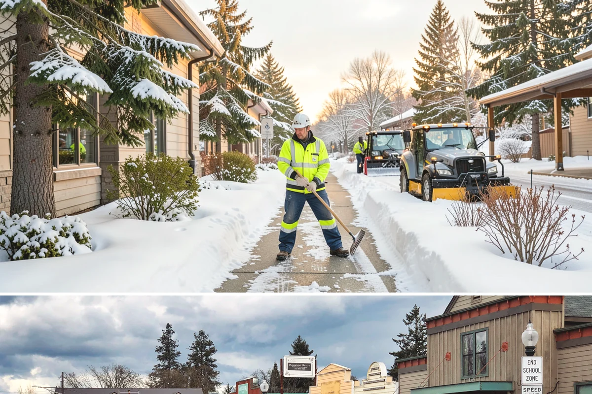 Office Parking Lot Snow Removal in Roy, Pierce County, WA - Office lots need the most attention during December and January cold snaps when overnight temperatures dip below freezing after...