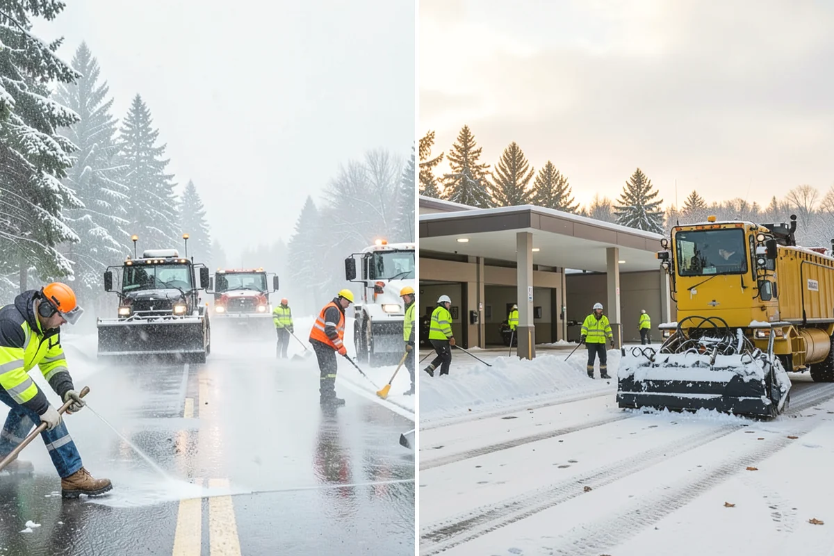 Office Parking Lot Snow Removal in Ruston, Pierce County, WA - Confirm your lot layout, entrances, and reserved spaces in advance