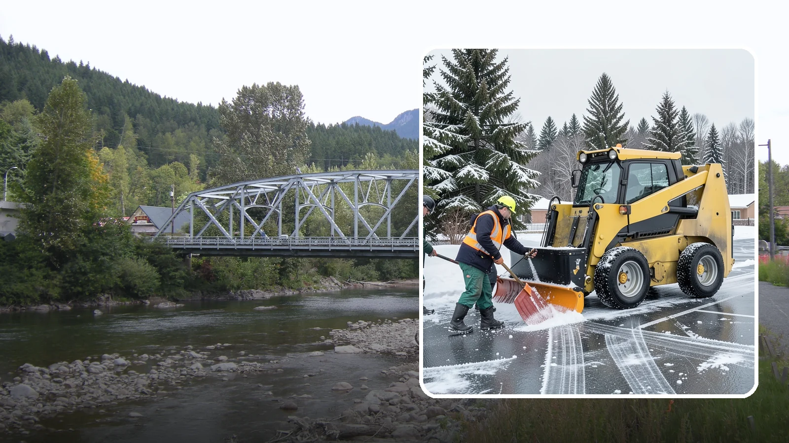 Office Parking Lot Snow Removal in Skykomish, King County, WA - Keep your office lot open and safe for arriving employees and clients when a rare Western Washington snowfall or ice event hits.