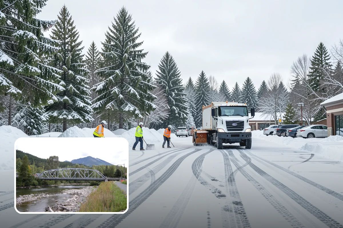 Office Parking Lot Snow Removal in Skykomish, King County, WA - Early-morning clearing timed to beat the commute