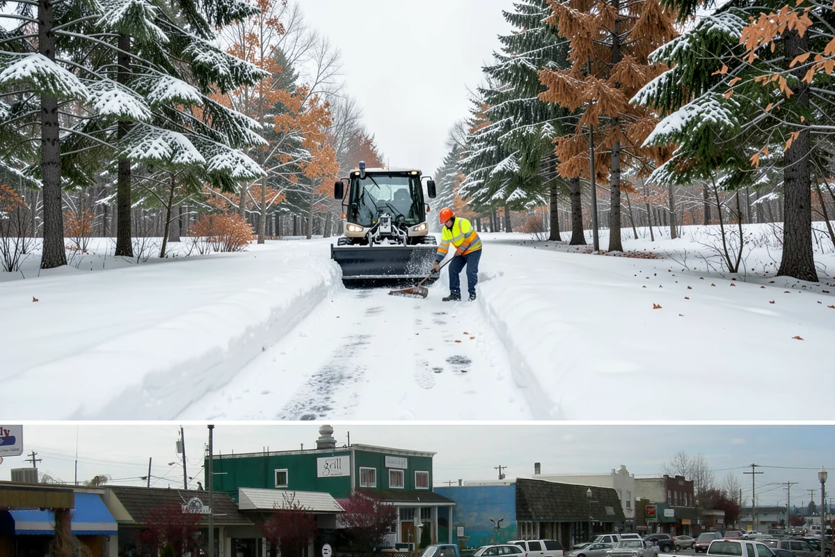 Office Parking Lot Snow Removal in Stanwood, Snohomish County, WA - Office lots need the most attention during December and January cold snaps when overnight temperatures dip below freezing after...