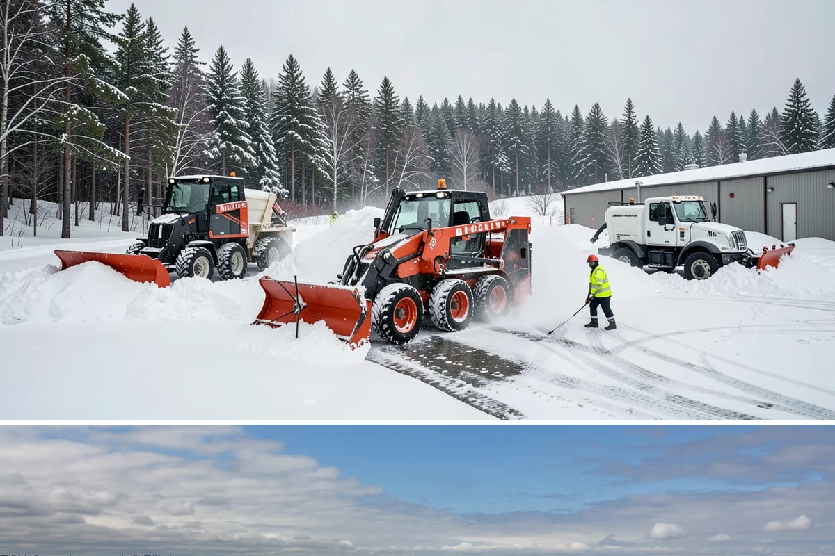 Office Parking Lot Snow Removal in University Place, Pierce County, WA - Office lots need the most attention during December and January cold snaps when overnight temperatures dip below freezing after...