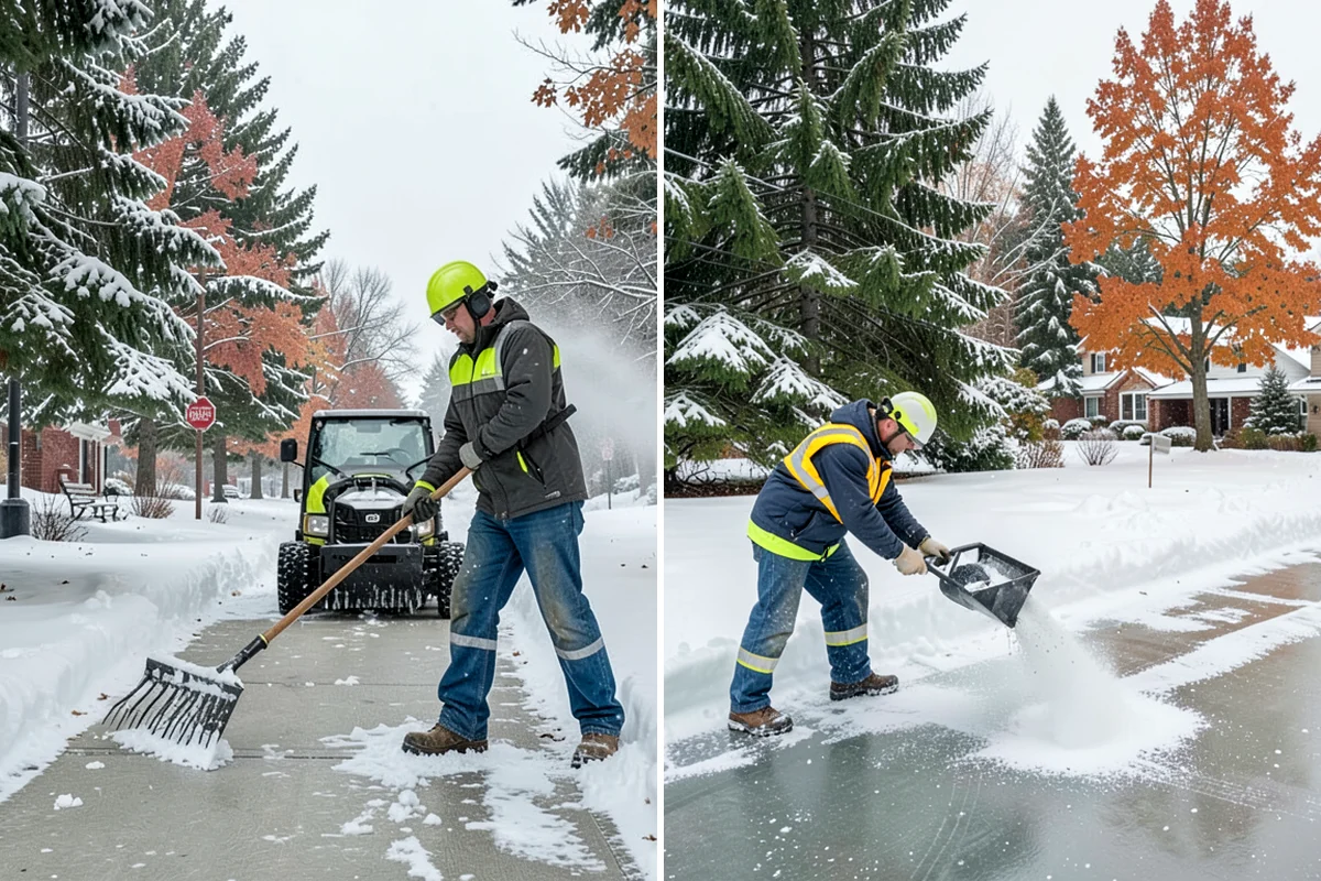 Office Snow Hauling in Arlington, Snohomish County, WA - We review the lot with facilities and mark pile locations