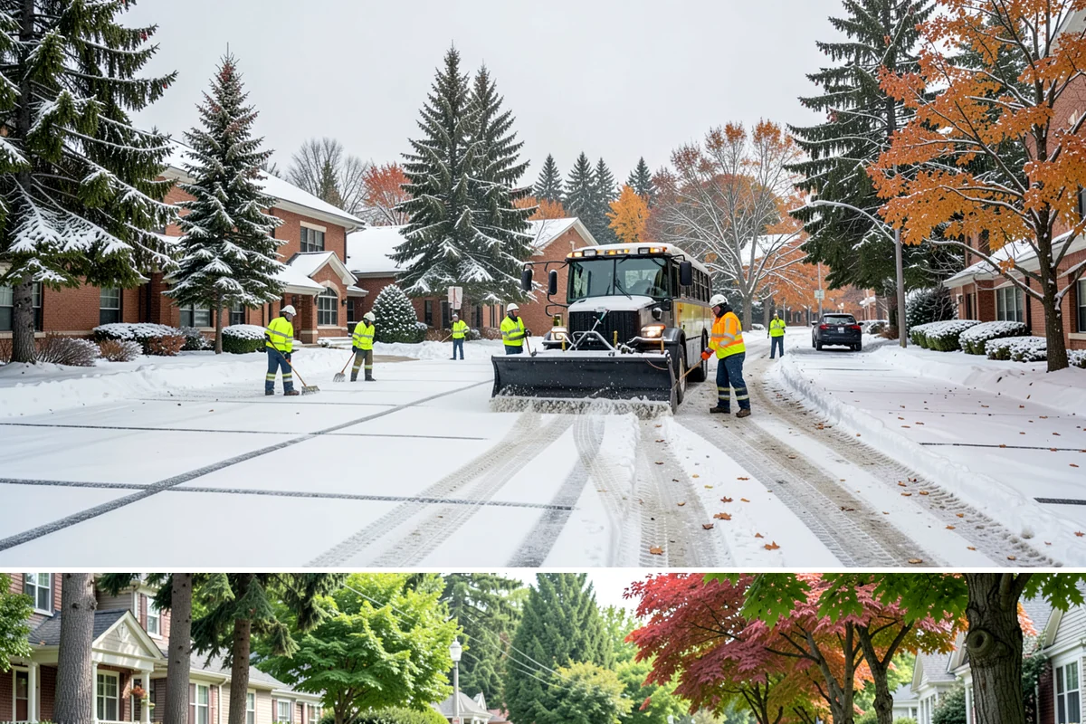 Office Snow Hauling in Beaux Arts Village, King County, WA - Office hauling is typically scheduled overnight after storms so lots are clear and fully usable by the start of the business day.