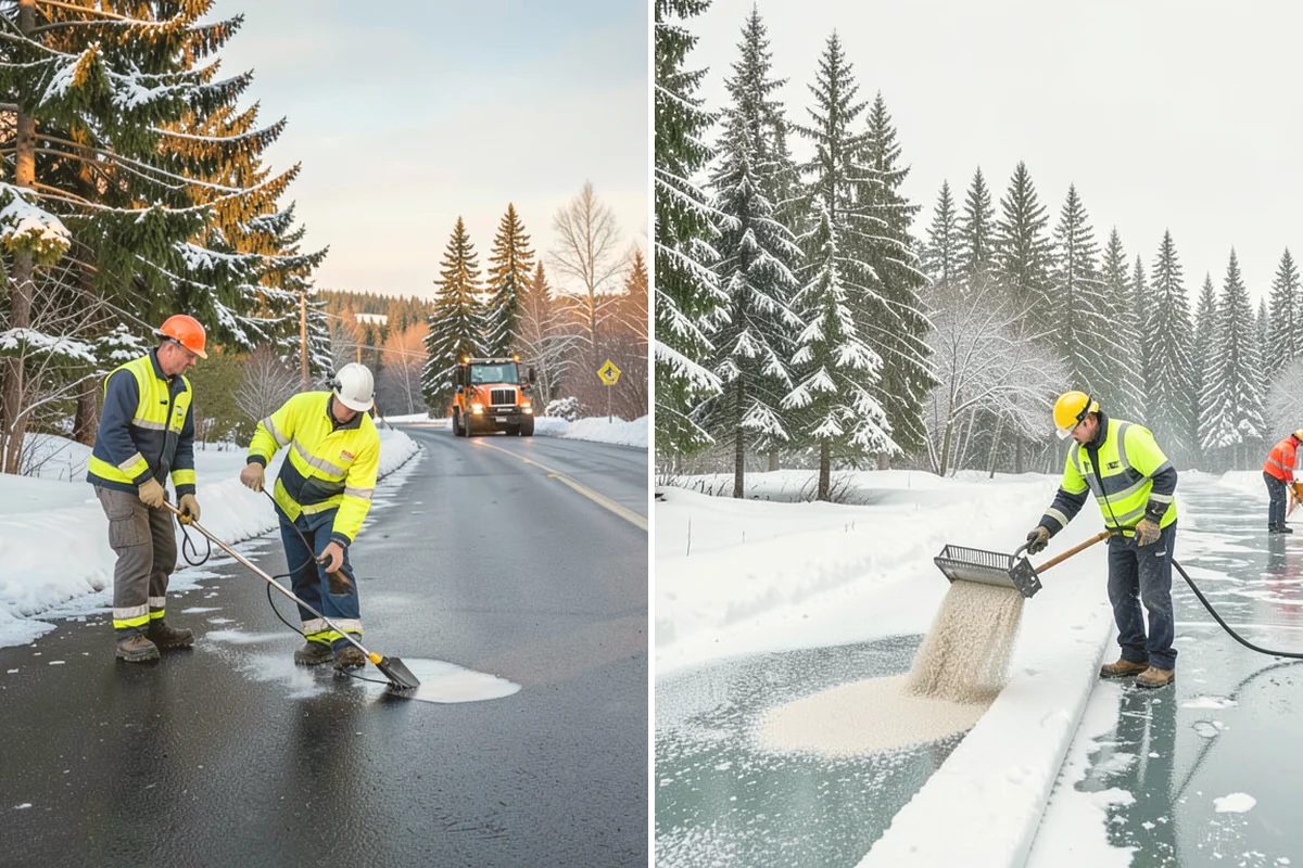 Office Snow Hauling in Bellevue, King County, WA - We review the lot with facilities and mark pile locations