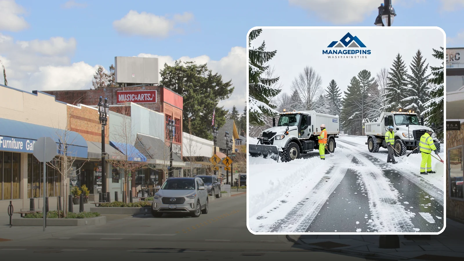 Office Snow Hauling in Bothell, King County, WA - We remove and haul away snow from office parking and approaches so employees and visitors keep full, safe access.