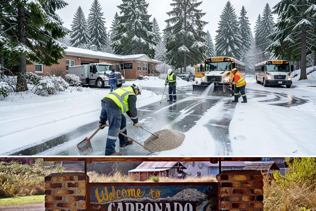 Office Snow Hauling in Carbonado, Pierce County, WA - Office hauling is typically scheduled overnight after storms so lots are clear and fully usable by the start of the business day.