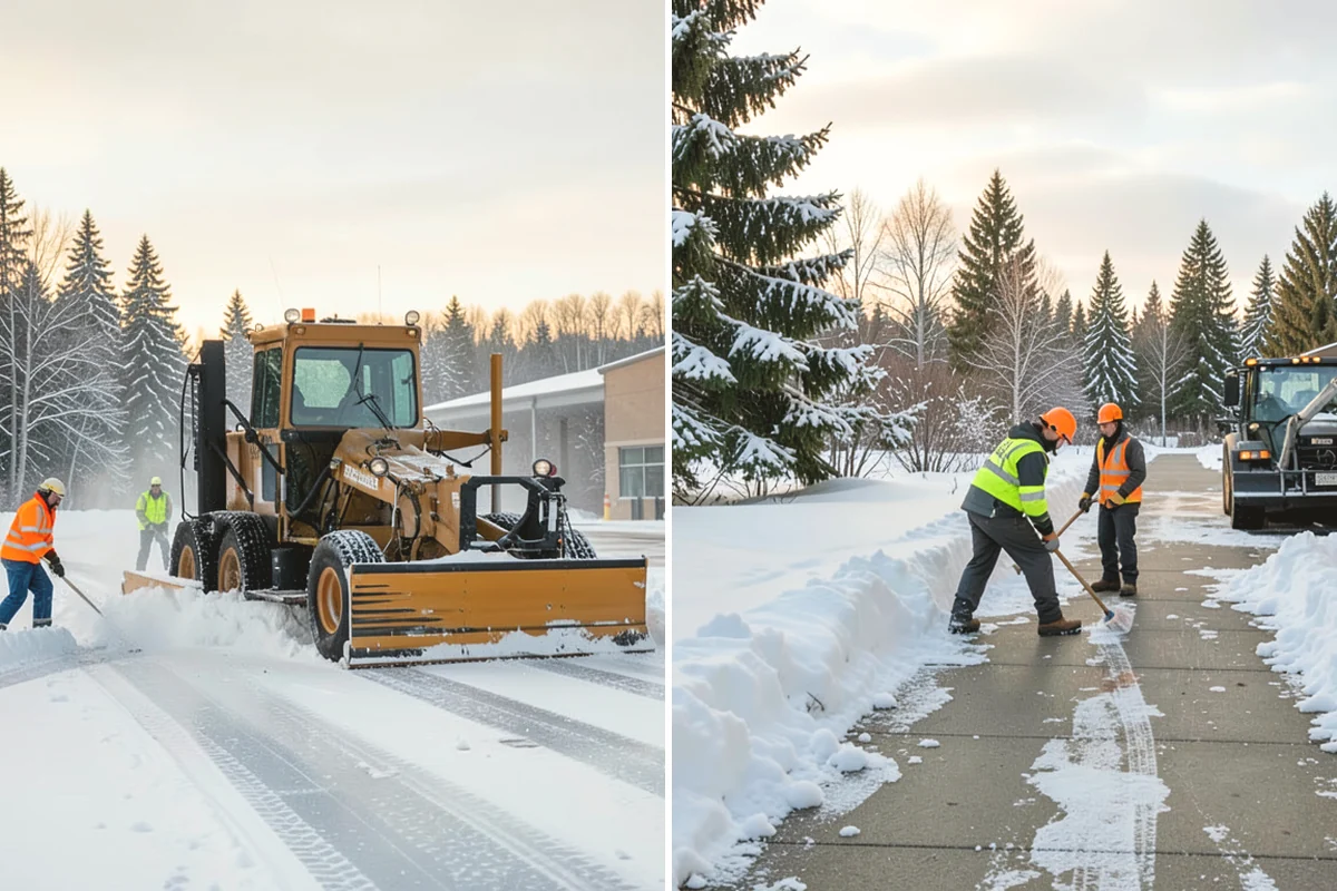 Office Snow Hauling in Carnation, King County, WA - We review the lot with facilities and mark pile locations