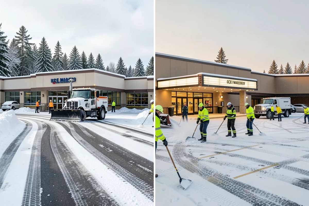 Office Snow Hauling in Clyde Hill, King County, WA - We review the lot with facilities and mark pile locations