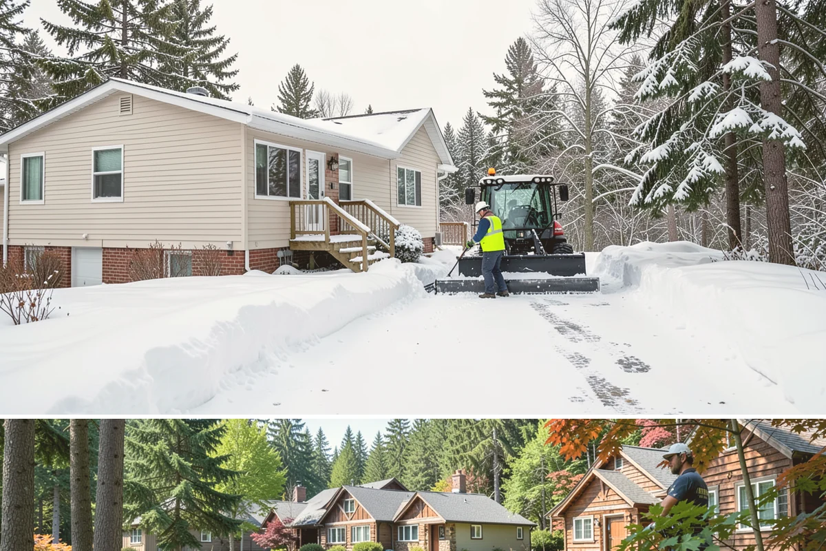 Office Snow Hauling in Edgewood, Pierce County, WA - Office hauling is typically scheduled overnight after storms so lots are clear and fully usable by the start of the business day.