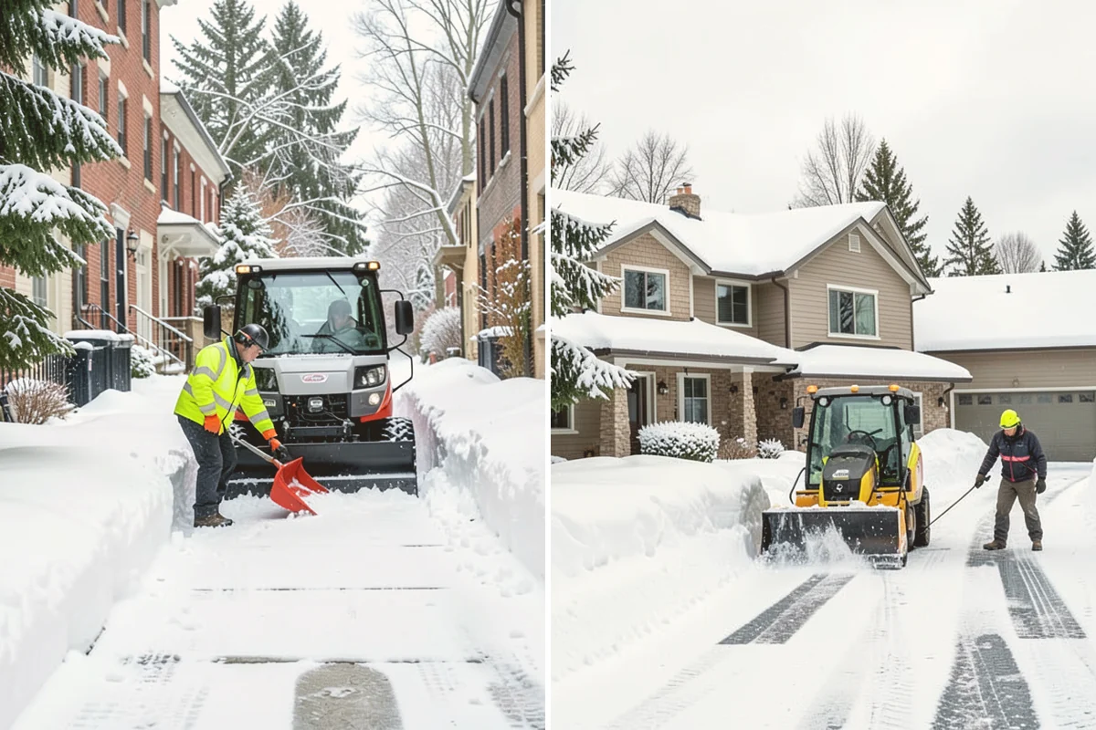 Office Snow Hauling in Edmonds, Snohomish County, WA - We review the lot with facilities and mark pile locations