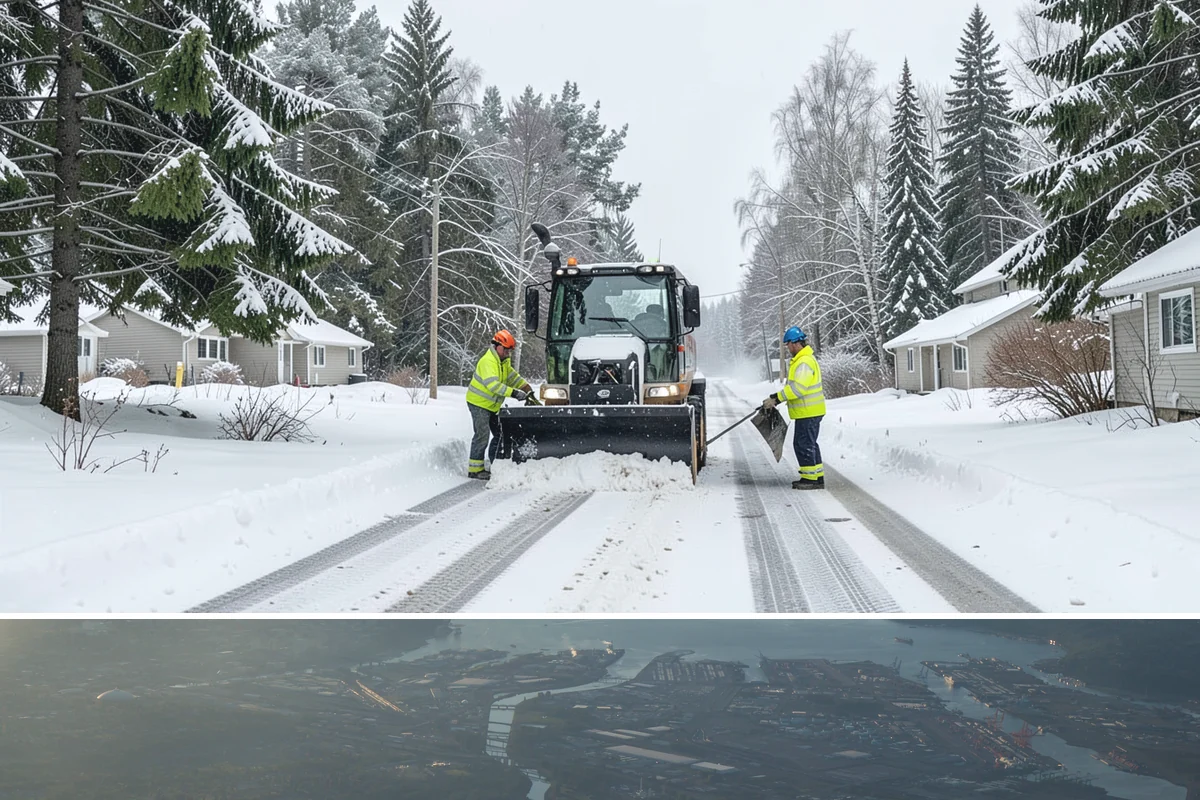 Office Snow Hauling in Fife, Pierce County, WA - Office hauling is typically scheduled overnight after storms so lots are clear and fully usable by the start of the business day.