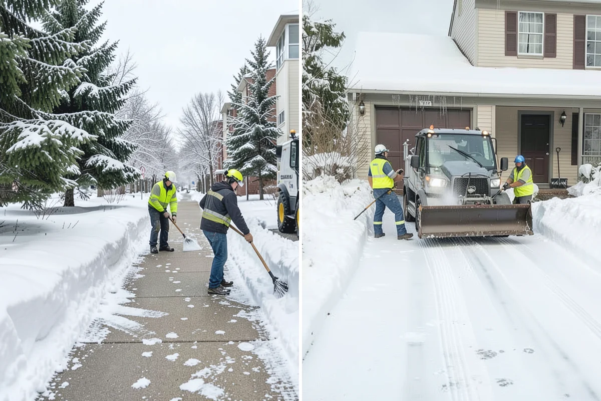 Office Snow Hauling in Gold Bar, Snohomish County, WA - We review the lot with facilities and mark pile locations