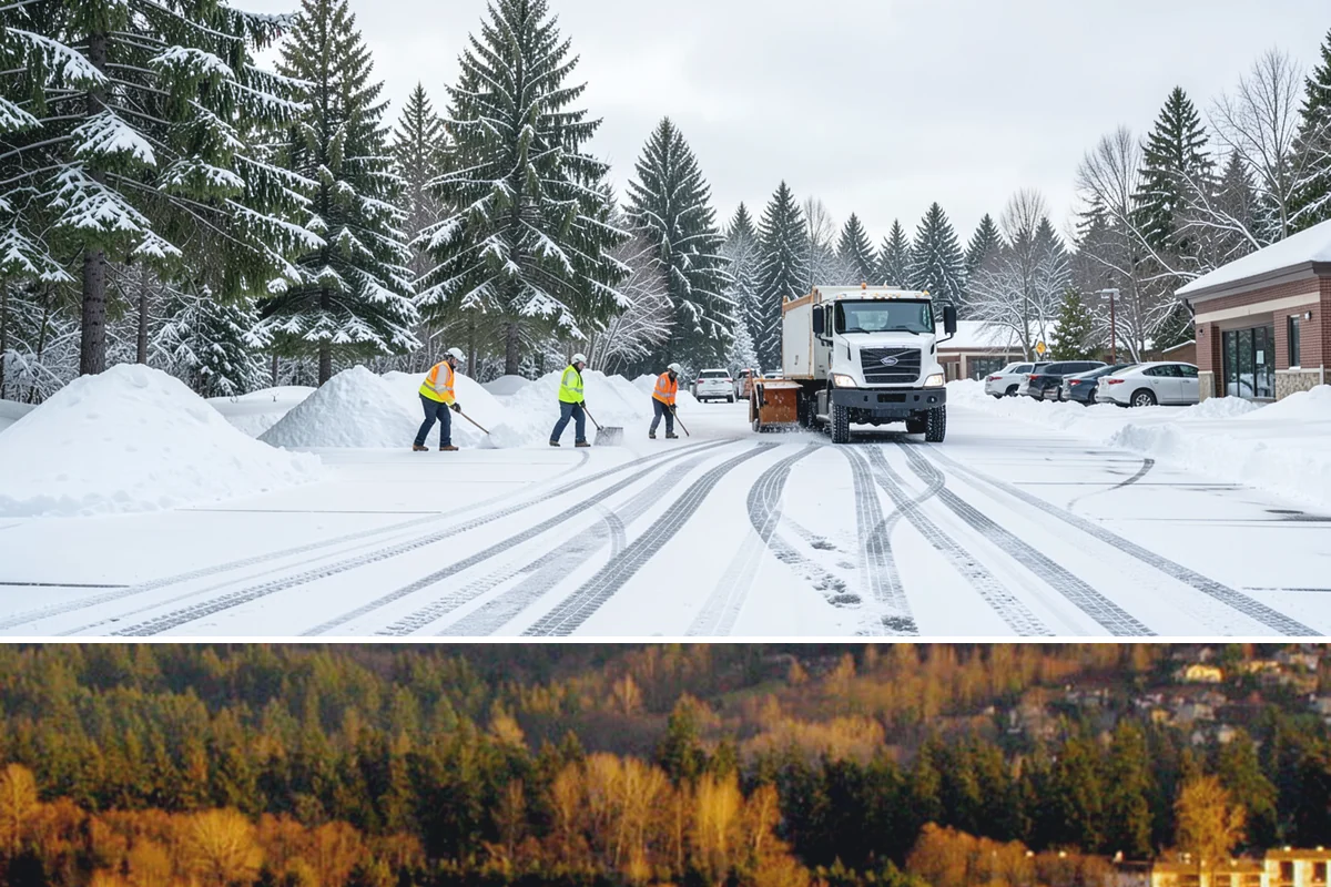 Office Snow Hauling in Kenmore, King County, WA - Office hauling is typically scheduled overnight after storms so lots are clear and fully usable by the start of the business day.