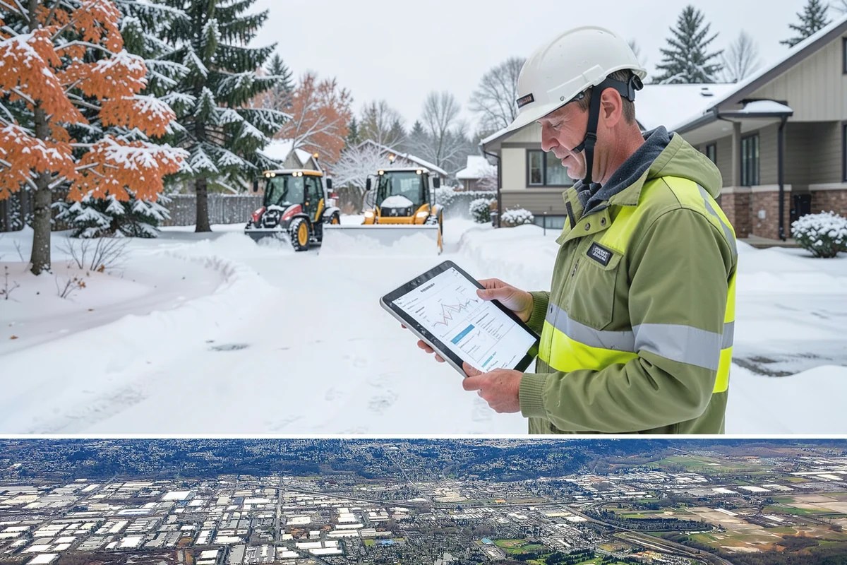 Office Snow Hauling in Kent, King County, WA - Office hauling is typically scheduled overnight after storms so lots are clear and fully usable by the start of the business day.