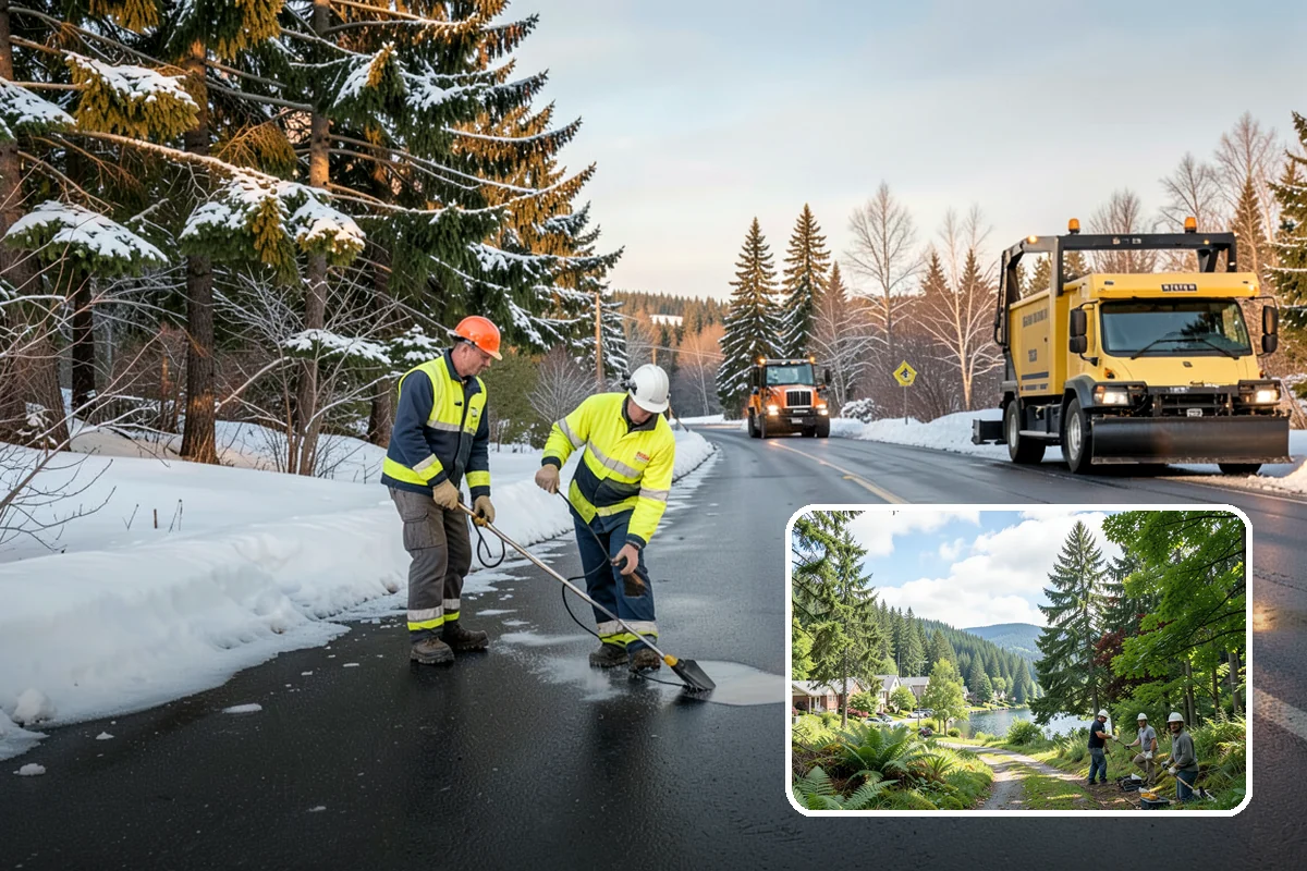 Office Snow Hauling in Lake Forest Park, King County, WA - Restores full parking capacity for the workday