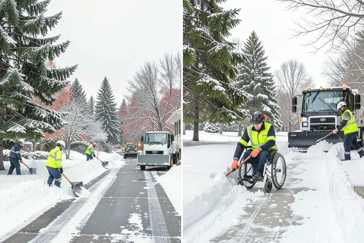 Office Snow Hauling in Mill Creek, Snohomish County, WA - We review the lot with facilities and mark pile locations
