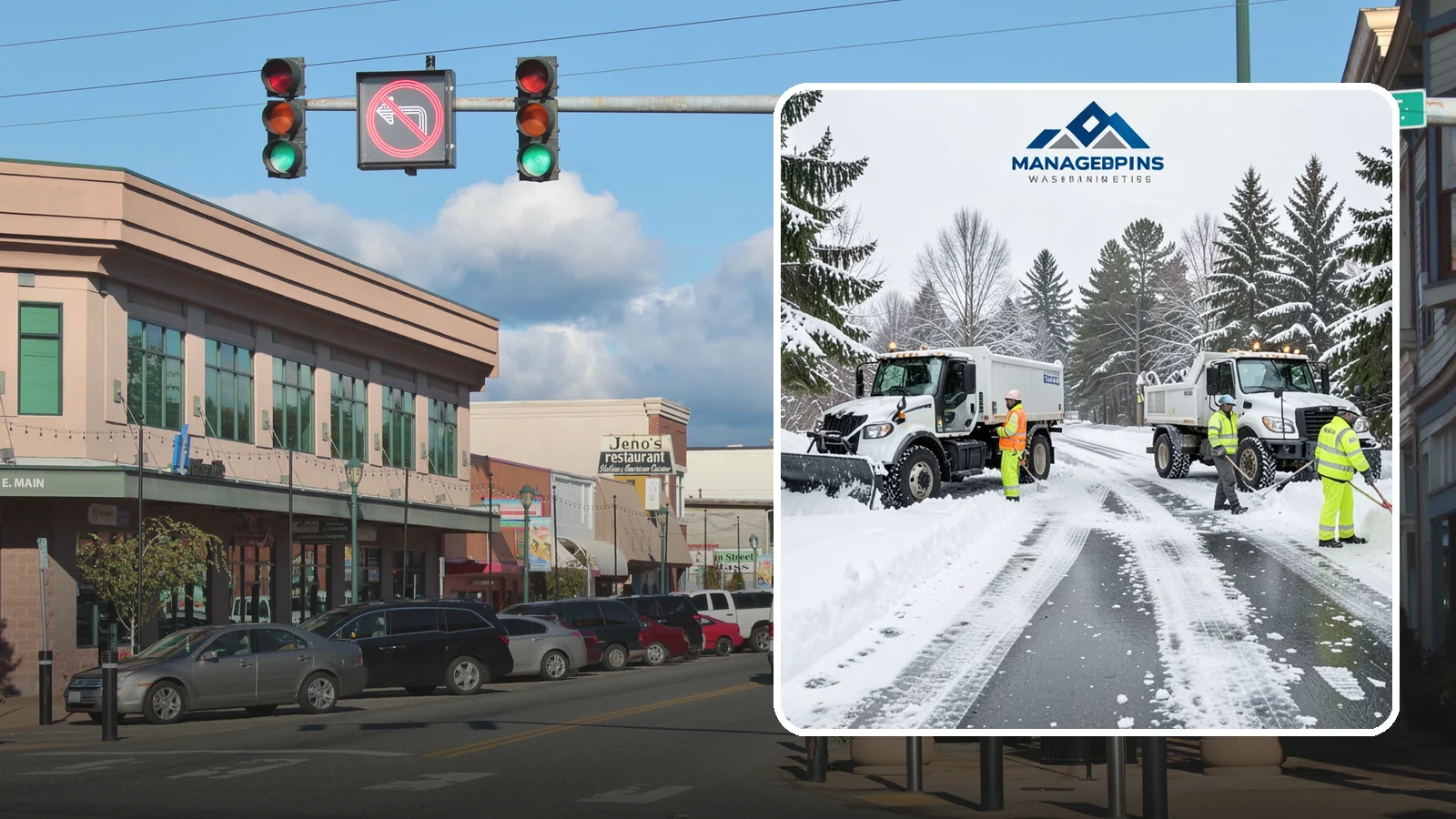 Office Snow Hauling in Monroe, Snohomish County, WA - We remove and haul away snow from office parking and approaches so employees and visitors keep full, safe access.