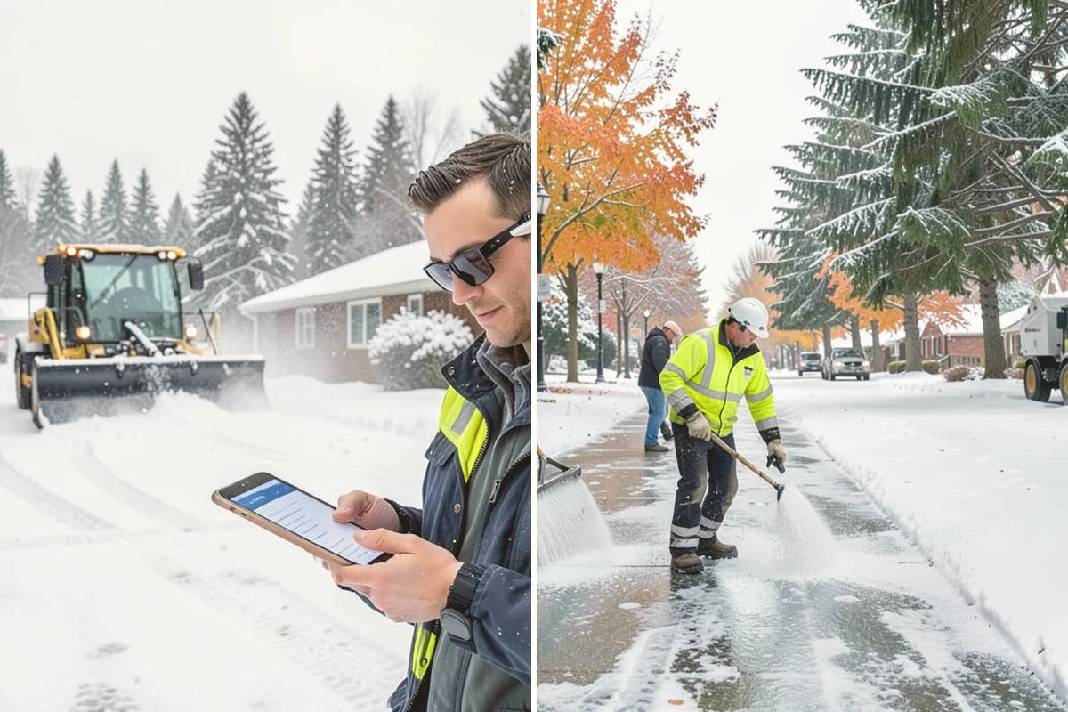 Office Snow Hauling in Mount Vernon, Skagit County, WA - We review the lot with facilities and mark pile locations