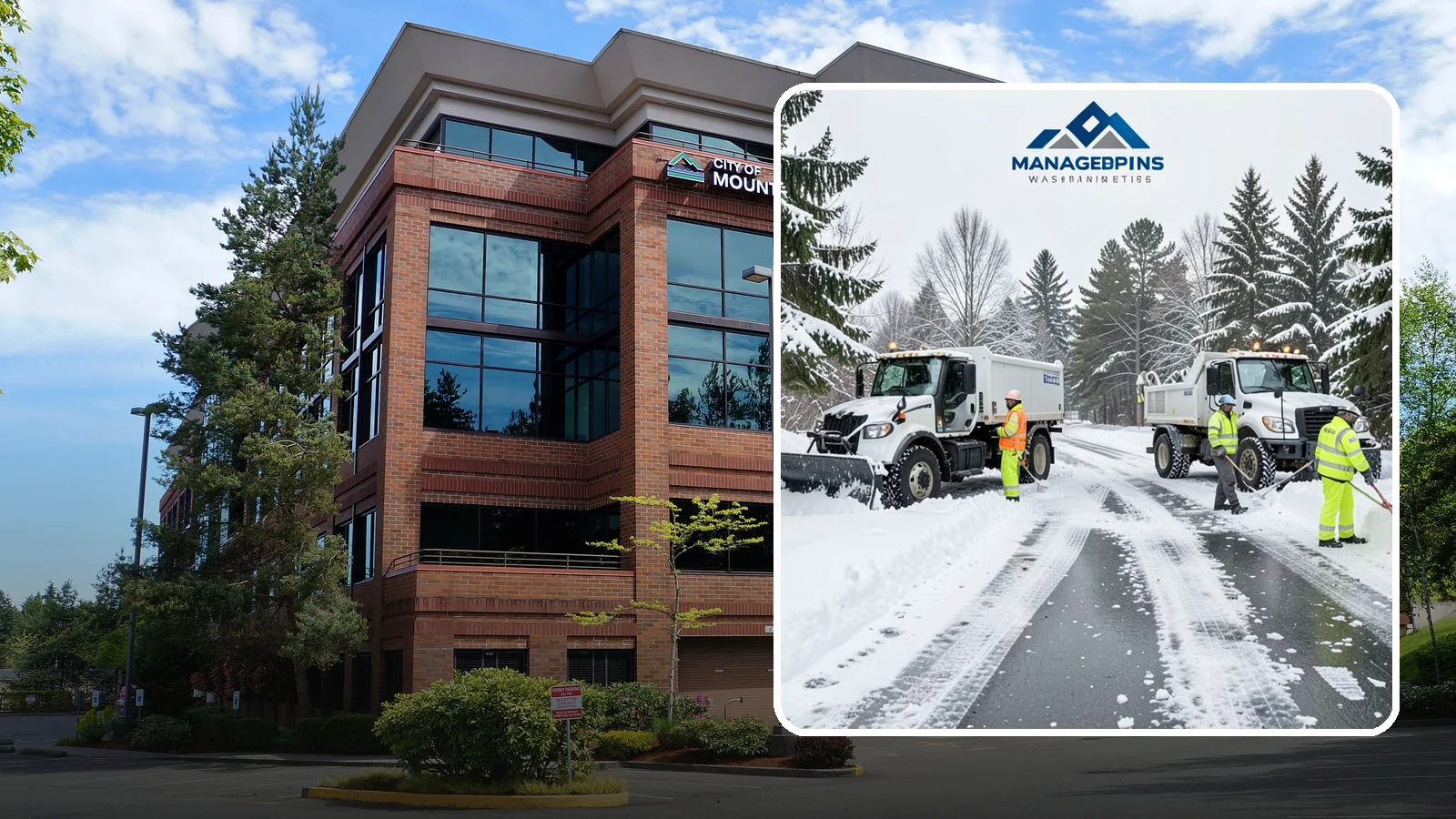 Office Snow Hauling in Mountlake Terrace, Snohomish County, WA - We remove and haul away snow from office parking and approaches so employees and visitors keep full, safe access.
