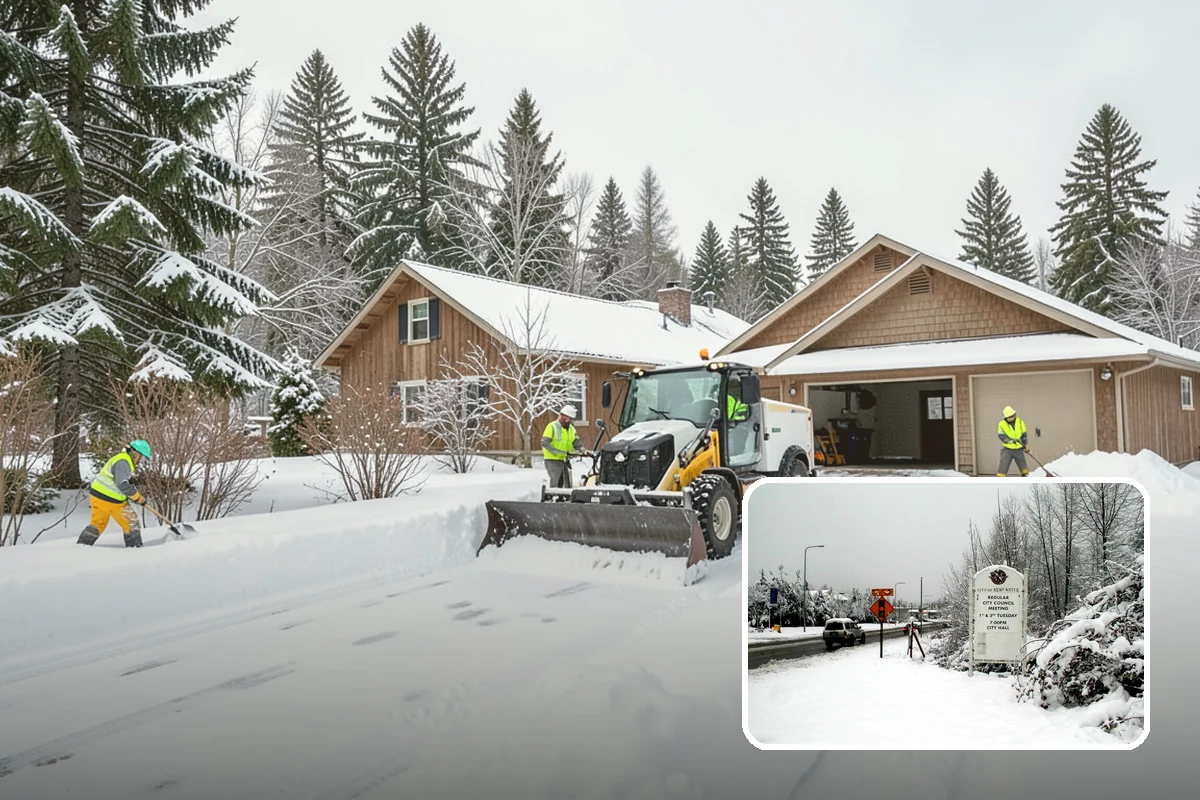 Office Snow Hauling in Newcastle, King County, WA - Restores full parking capacity for the workday