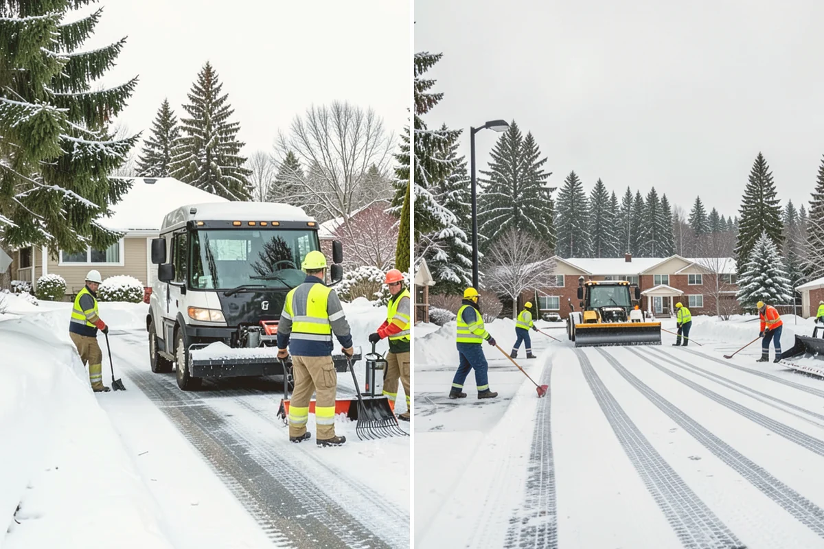 Office Snow Hauling in Newcastle, King County, WA - We review the lot with facilities and mark pile locations