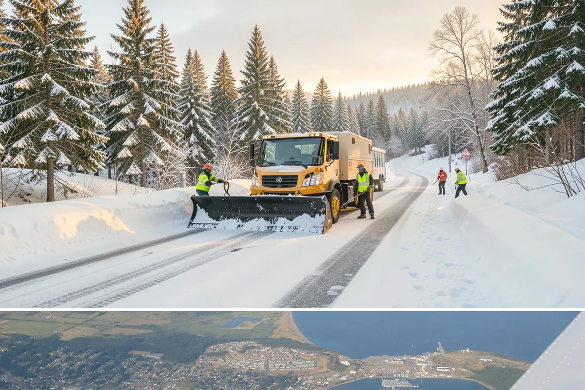 Office Snow Hauling in Oak Harbor, Island County, WA - Office hauling is typically scheduled overnight after storms so lots are clear and fully usable by the start of the business day.
