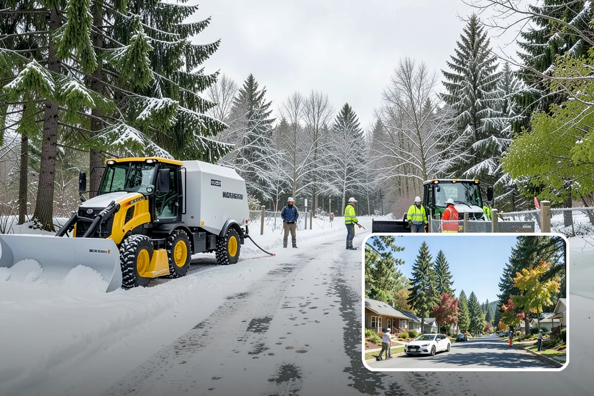 Office Snow Hauling in Orting, Pierce County, WA - Restores full parking capacity for the workday