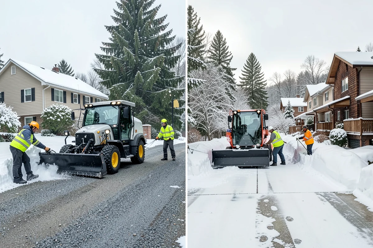 Office Snow Hauling in Pacific, King County, WA - We review the lot with facilities and mark pile locations