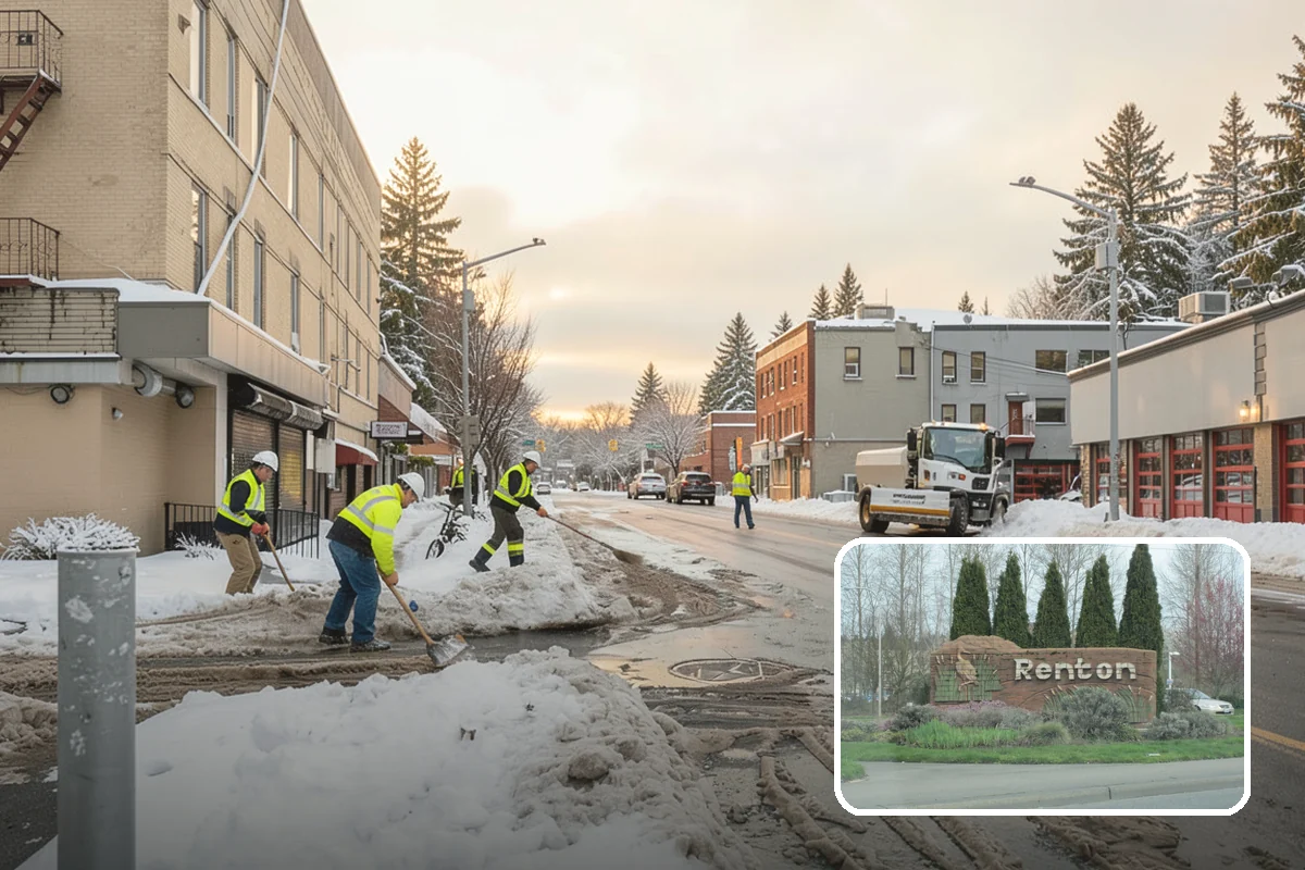 Office Snow Hauling in Renton, King County, WA - Restores full parking capacity for the workday