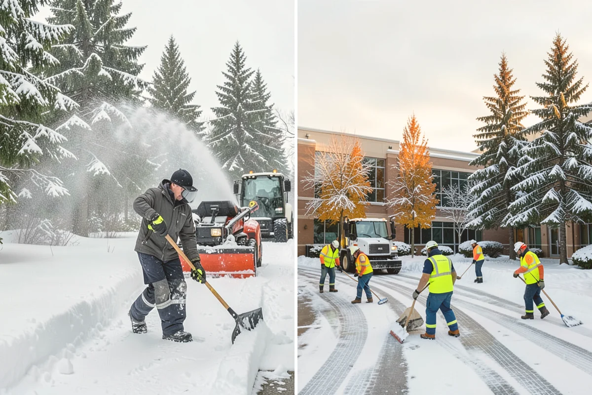 Office Snow Hauling in Sammamish, King County, WA - We review the lot with facilities and mark pile locations