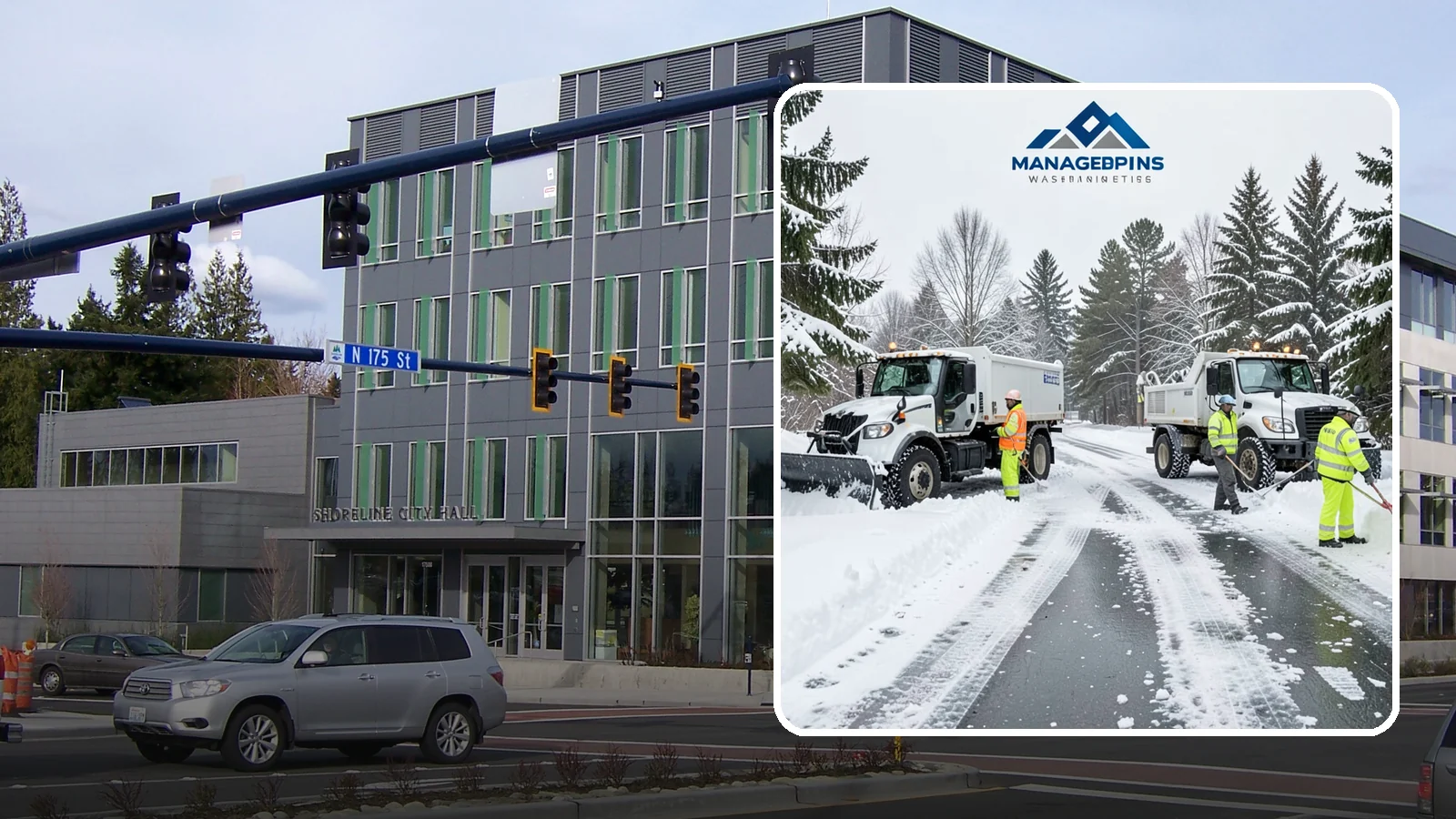 Office Snow Hauling in Shoreline, King County, WA - We remove and haul away snow from office parking and approaches so employees and visitors keep full, safe access.