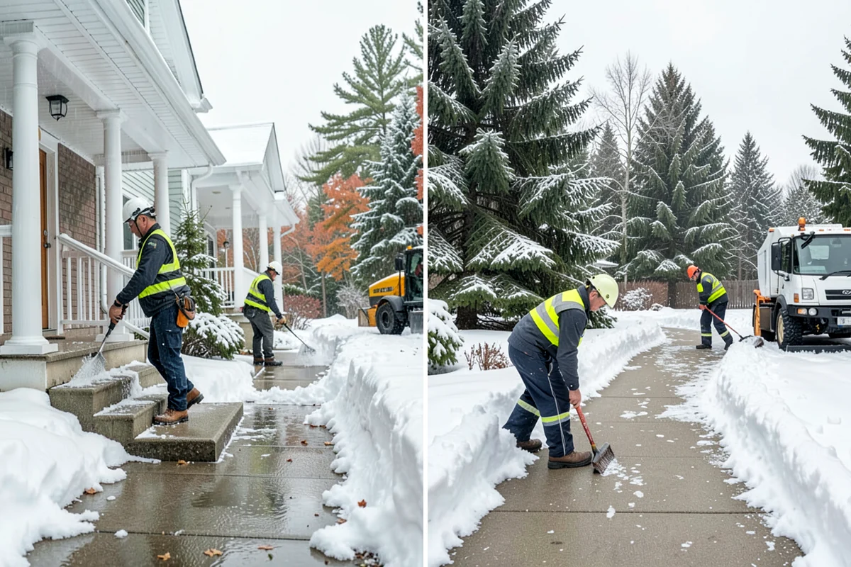 Office Snow Hauling in Shoreline, King County, WA - We review the lot with facilities and mark pile locations