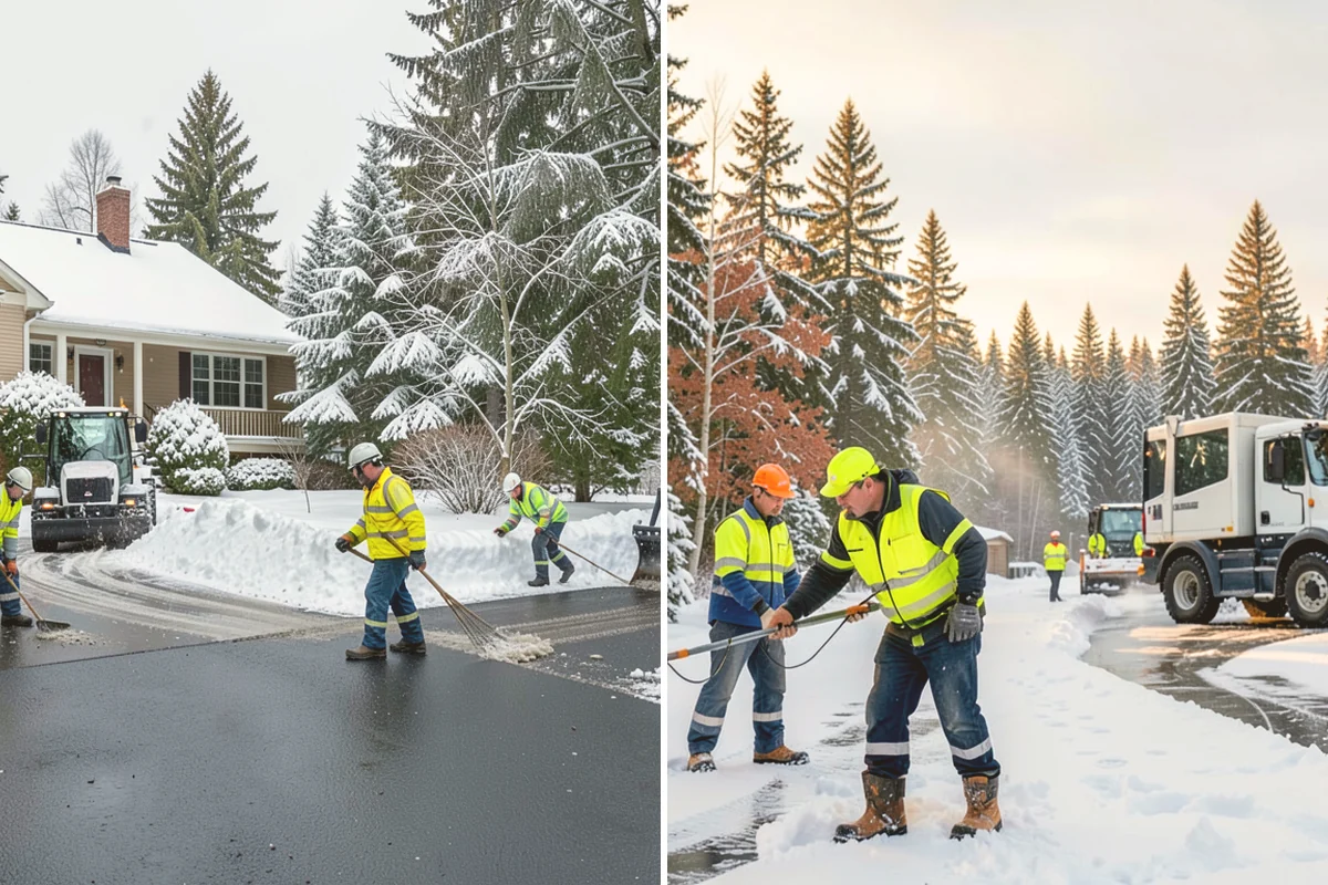 Office Snow Hauling in Snohomish, Snohomish County, WA - We review the lot with facilities and mark pile locations