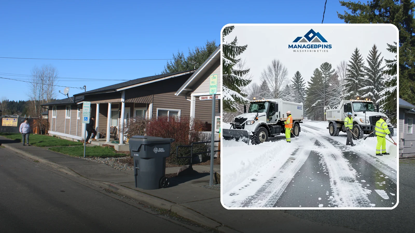 Office Snow Hauling in South Prairie, Pierce County, WA - We remove and haul away snow from office parking and approaches so employees and visitors keep full, safe access.