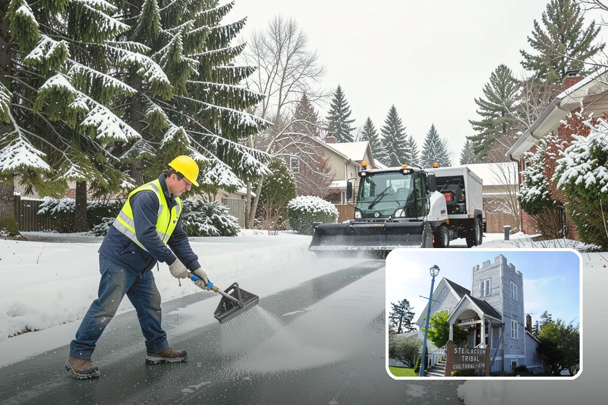 Office Snow Hauling in Steilacoom, Pierce County, WA - Restores full parking capacity for the workday