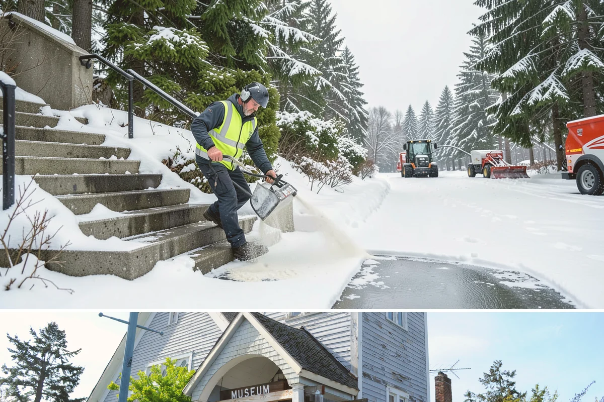 Office Snow Hauling in Steilacoom, Pierce County, WA - Office hauling is typically scheduled overnight after storms so lots are clear and fully usable by the start of the business day.