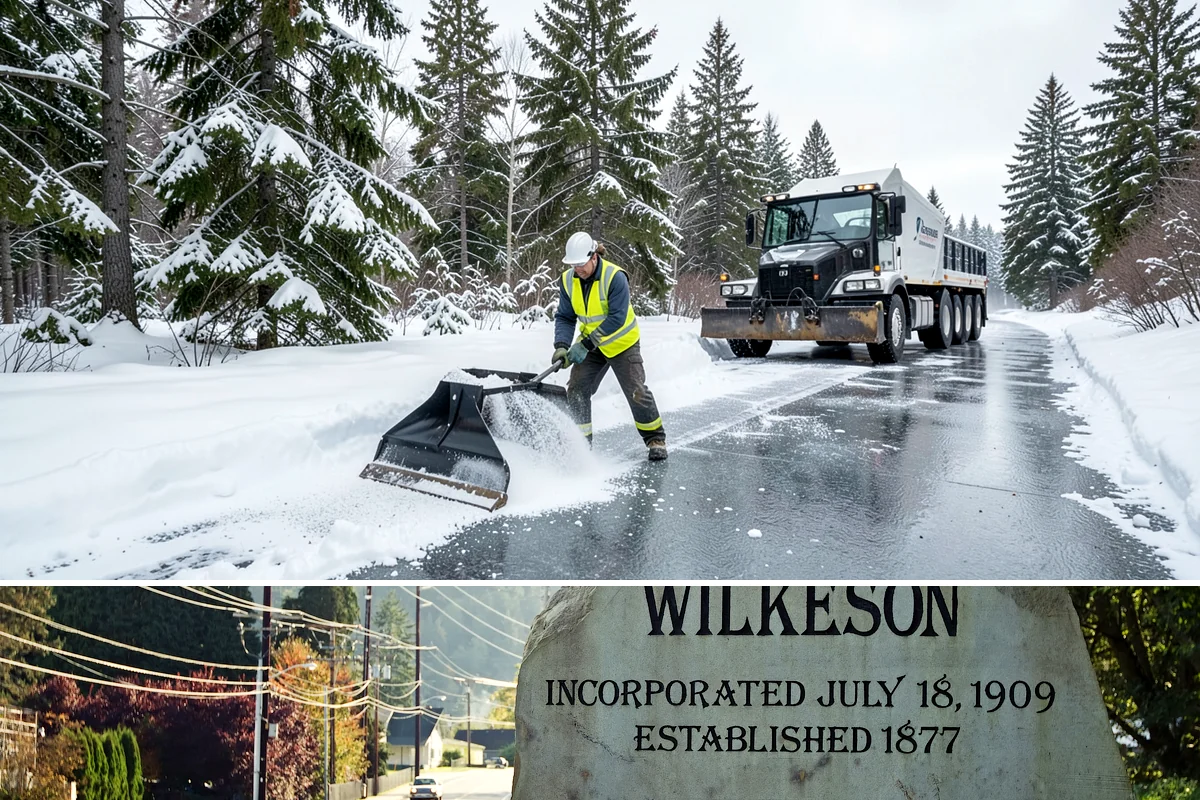 Office Snow Hauling in Wilkeson, Pierce County, WA - Office hauling is typically scheduled overnight after storms so lots are clear and fully usable by the start of the business day.