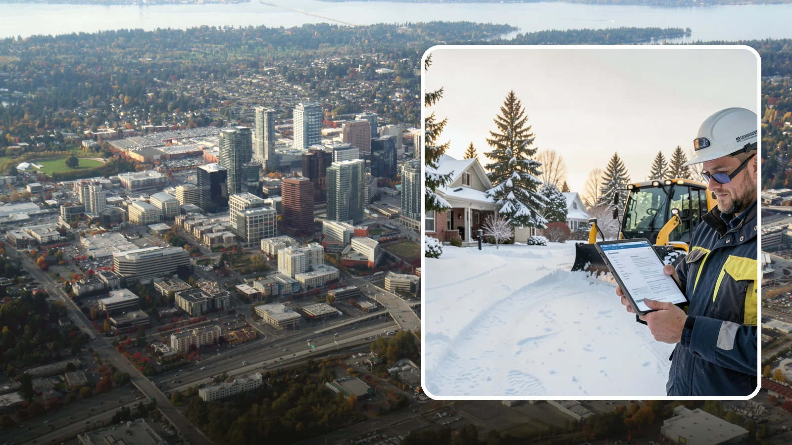 On-Demand Snow Removal in Bellevue, King County, WA - We clear your property on demand, storm by storm, with no seasonal commitment required.