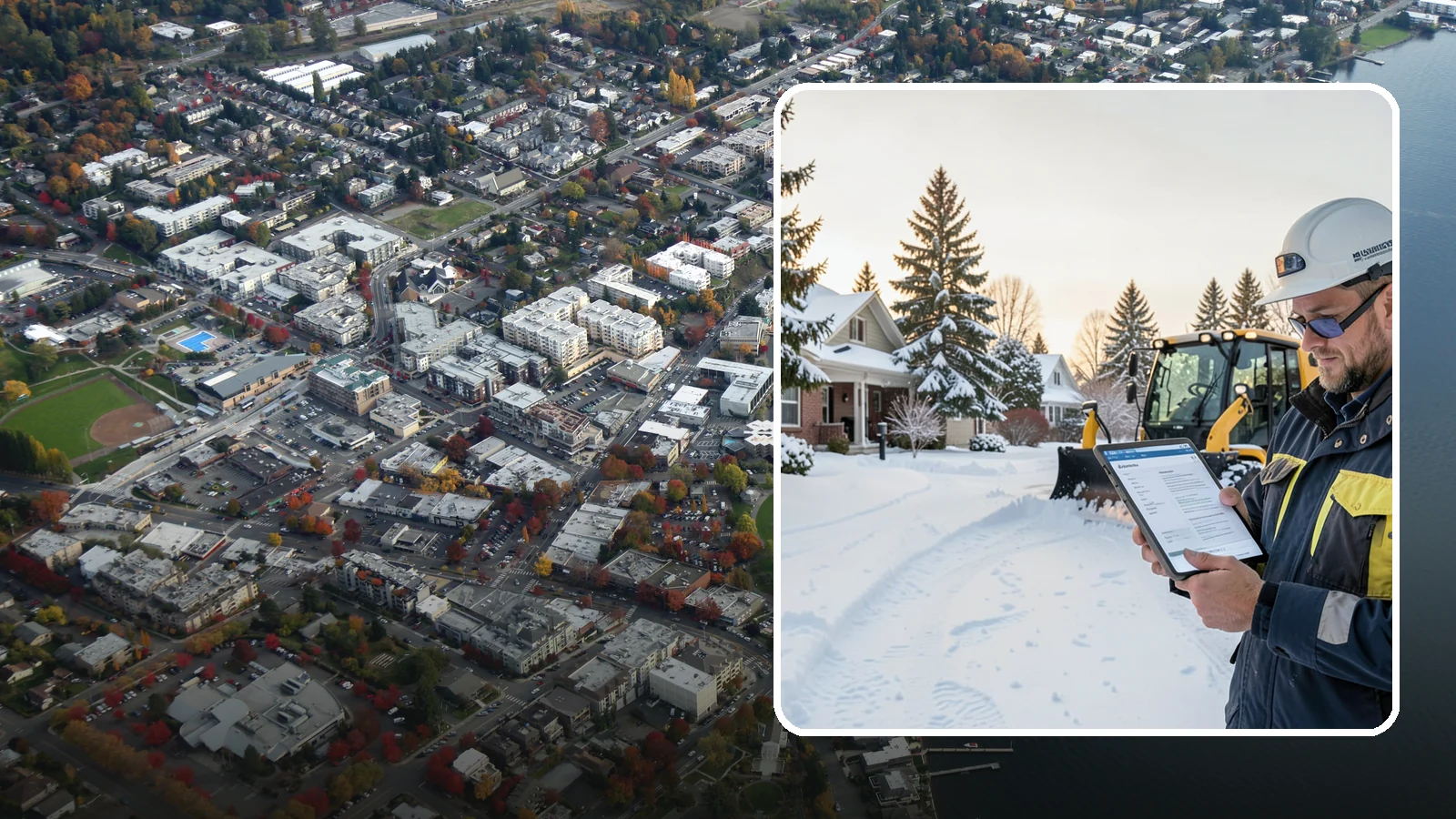 On-Demand Snow Removal in Kirkland, King County, WA - We clear your property on demand, storm by storm, with no seasonal commitment required.